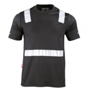 Polera Hibrida Cinta Reflectiva Manga Corta