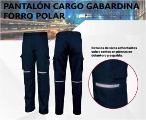 Pantalón cargo gabardina forro polar