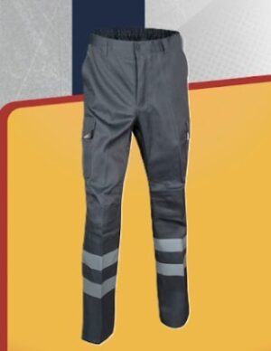 Pantalon Cargo Gabardina 80/20 Cinta Reflectante