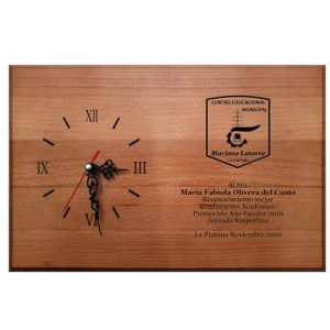 Galvano Madera Retablo rauli con Reloj Mecánico