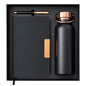 Set Botella Acero Inoxidable Térmica + Bolígrafo + Libreta
